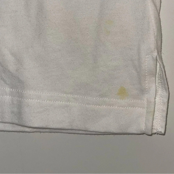 PINK Victoria’s Secret Campus Tee White Rainbow Sequin Icon Sleeve Small Women’s - Picture 6 of 13